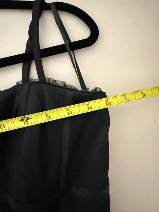 White House Black Market Black Satin Corset Maxi Dress Lace Trim Size 6 - Picture 9 of 12